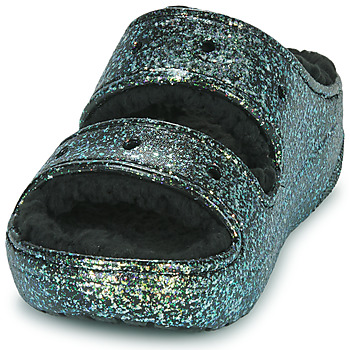 Crocs Classic Cozzzy Glitter Sandal Black / Glitter