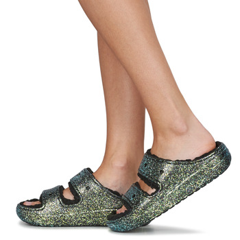 Crocs Classic Cozzzy Glitter Sandal Black / Glitter