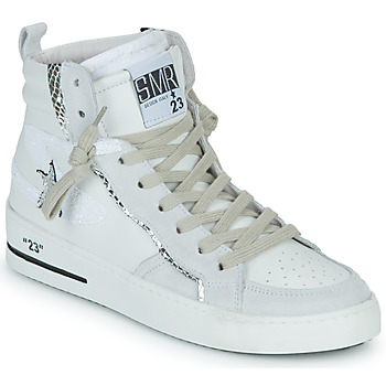 Shoes Women Hi top trainers Semerdjian MARAL-9564 White / Beige / Silver