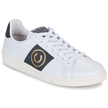 Shoes Men Low top trainers Fred Perry B721 LEATHER / BRANDED White / Marine