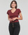 Clothing Women Short-sleeved t-shirts G-Star Raw eyben slim v Bordeaux