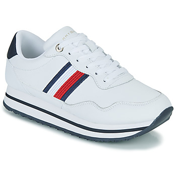 Tommy Hilfiger  ESSENTIAL WEBBING RUNNER  women's Shoes (Trainers) in White