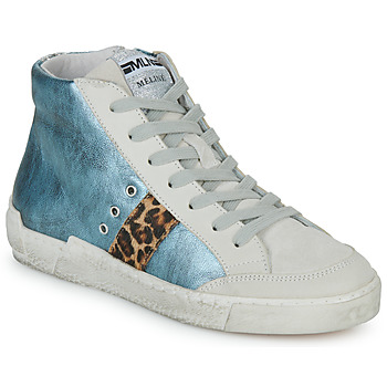Shoes Women Hi top trainers Meline NKC1151 Blue / Leopard