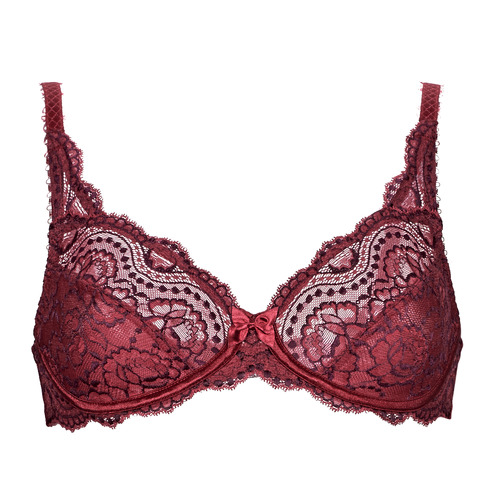 PLAYTEX FLOWER ELEGANCE SG Red - Free delivery  Spartoo UK ! - Underwear  Underwire bras Women £ 30.09