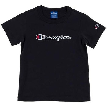 Clothing Boy Short-sleeved t-shirts Champion Crewneck Tshirt Black