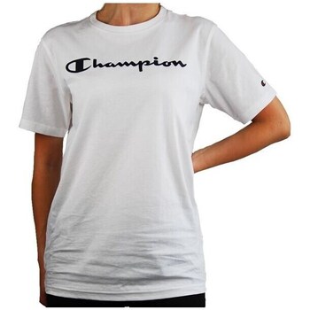 Champion  Crewneck Tshirt  boys's Children's T shirt in White