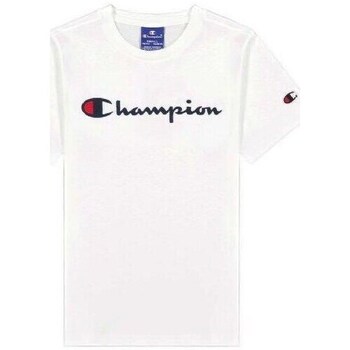 Clothing Boy Short-sleeved t-shirts Champion 305954WW001 White