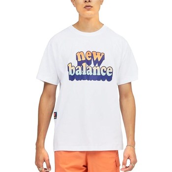 Clothing Men Short-sleeved t-shirts New Balance MT21564WT White