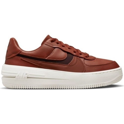 Shoes Women Low top trainers Nike Air Force 1 Pltaform Brown