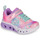Shoes Girl Low top trainers Skechers FLUTTER HEART LIGHTS Pink / Blue / White