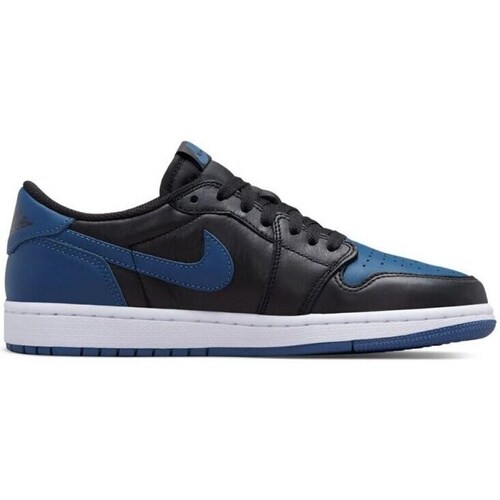 Shoes Women Low top trainers Nike Air Jordan 1 Low Black, Navy blue
