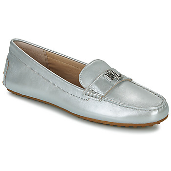 Shoes Women Loafers Lauren Ralph Lauren BARNSBURY-FLATS-DRIVER Silver