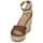 Shoes Women Sandals Lauren Ralph Lauren HAANA-ESPADRILLES-WEDGE Cognac