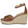 Shoes Women Sandals Lauren Ralph Lauren HAANA-ESPADRILLES-WEDGE Cognac