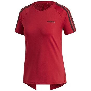 Clothing Women Short-sleeved t-shirts adidas Originals D2M 3STRIPES Tee Red