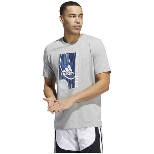 Clothing Men Short-sleeved t-shirts adidas Originals Badge OF Sport Courts Tee Grey