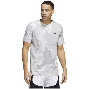 Clothing Men Short-sleeved t-shirts adidas Originals Ignite Allover Print Graphic Tee White