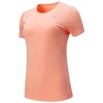 Clothing Women Short-sleeved t-shirts New Balance WT01157GPK Beige