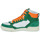 Shoes Hi top trainers Polo Ralph Lauren POLO CRT HGH-SNEAKERS-HIGH TOP LACE Green / White / Orange