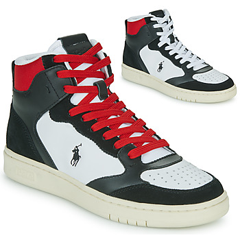 Polo Ralph Lauren POLO CRT HGH-SNEAKERS-HIGH TOP LACE Black / White / Red