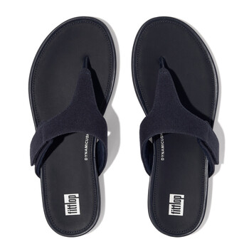 FitFlop GRACIE ADJUSTABLE CANVAS TOE-POST SANDALS Midnight / Navy
