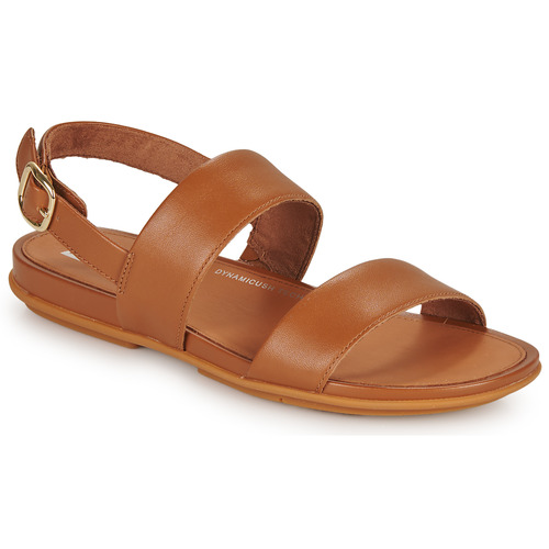 Shoes Women Sandals FitFlop GRACIE LEATHER BACK-STRAP SANDALS Brown