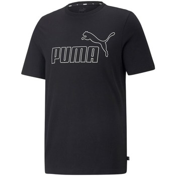 puma  ess elevated tee  men's t shirt in black
