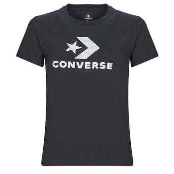 Clothing Women Short-sleeved t-shirts Converse FLORAL STAR CHEVRON Black
