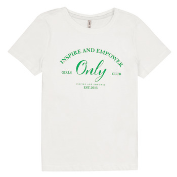 Clothing Girl Short-sleeved t-shirts Only KOGWENDY S/S LOGO TOP BOX CP JRS White