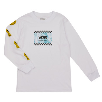 Clothing Boy Long sleeved tee-shirts Vans MARBLE LS White