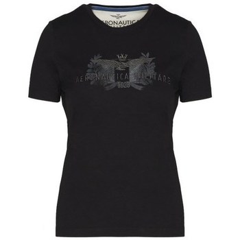 Clothing Women Short-sleeved t-shirts Aeronautica Militare TS2038DJ496101 Black