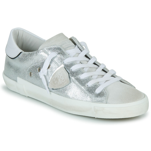 Shoes Women Low top trainers Philippe Model PRSX LOW WOMAN White / Silver