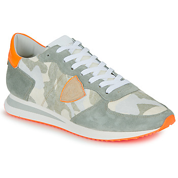 Shoes Men Low top trainers Philippe Model TRPX LOW MAN Camouflage / Kaki / Orange