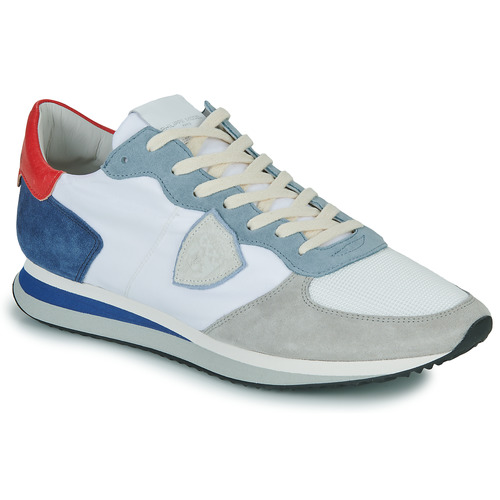 Shoes Men Low top trainers Philippe Model TRPX LOW MAN White / Blue / Red
