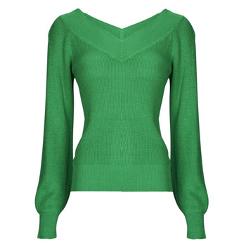 Clothing Women Jumpers Vero Moda VMNEWLEXSUN LS DOUBLE V-NCK BLOU GA REP2 Green