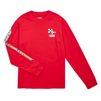 Clothing Children Long sleeved tee-shirts Vans HOLE SHOT LS Red
