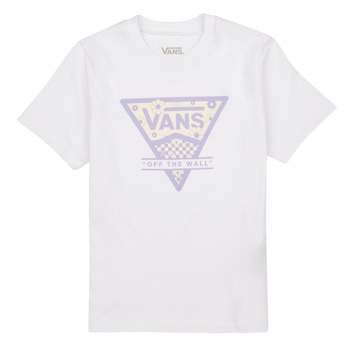 Clothing Girl Short-sleeved t-shirts Vans CHECKER FLORAL TRIANGLE BFF White / Purple
