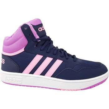 Shoes Children Hi top trainers adidas Originals Hoops Mid 30 K Pink, Navy blue