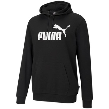 Clothing Men Sweaters Puma Essentials Big Logo Hoodie Black