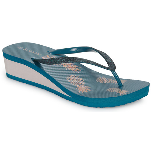 Shoes Women Flip flops Isotoner 94181 Blue