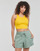Clothing Women Tops / Sleeveless T-shirts Adidas Sportswear LNG RIB TANK Gold
