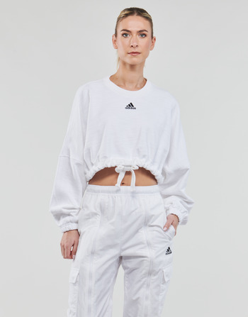 Clothing Women Sweaters Adidas Sportswear DANCE SWT White