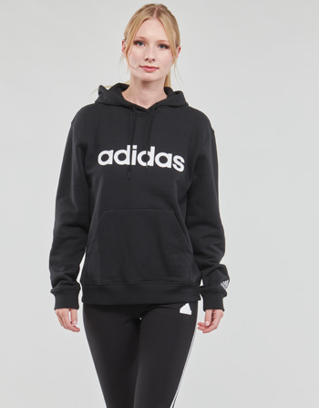 Clothing Women Sweaters Adidas Sportswear LIN FT HD Black