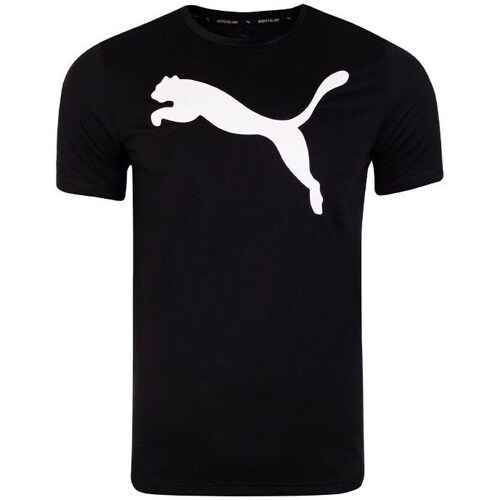 Clothing Men Short-sleeved t-shirts Puma Active Big Logo Tee Black