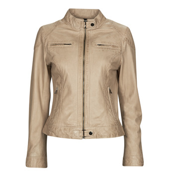 Clothing Women Leather jackets / Imitation leather Oakwood LINA 6 Beige