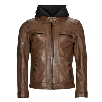 Clothing Men Leather jackets / Imitation leather Oakwood KINGSLEY Cognac