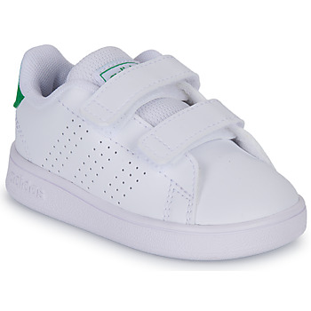 Shoes Children Low top trainers Adidas Sportswear ADVANTAGE CF I White / grey / turquoise / Green