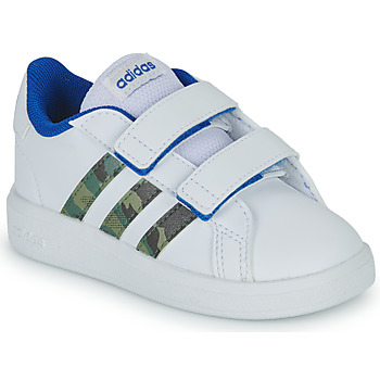 Shoes Boy Low top trainers Adidas Sportswear GRAND COURT 2.0 CF White / Blue / Camouflage