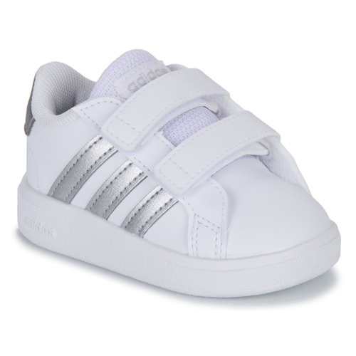 Shoes Girl Low top trainers Adidas Sportswear GRAND COURT 2.0 CF White / Silver