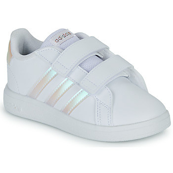 Shoes Girl Low top trainers Adidas Sportswear GRAND COURT 2.0 CF White / Pink / Pale